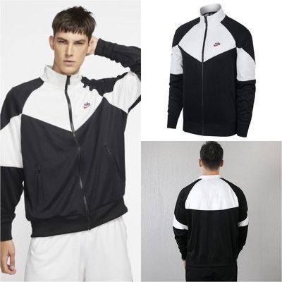 【WS】NIKE NSW 黑白 白藍紅 復古 立領夾克 運動外套 男生 BV2626-121 BV2626-010-細節圖2