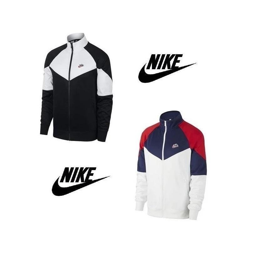 【WS】NIKE NSW 黑白 白藍紅 復古 立領夾克 運動外套 男生 BV2626-121 BV2626-010-細節圖9