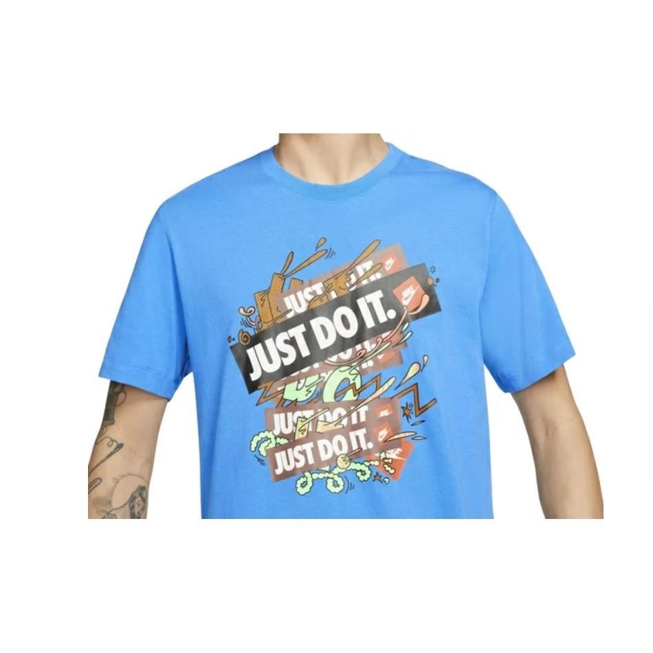 【WS】NIKE NSW TEE JDI 塗鴉 LOGO 運動 休閒 短袖 短T 白 DD1263-100 藍 435-細節圖8