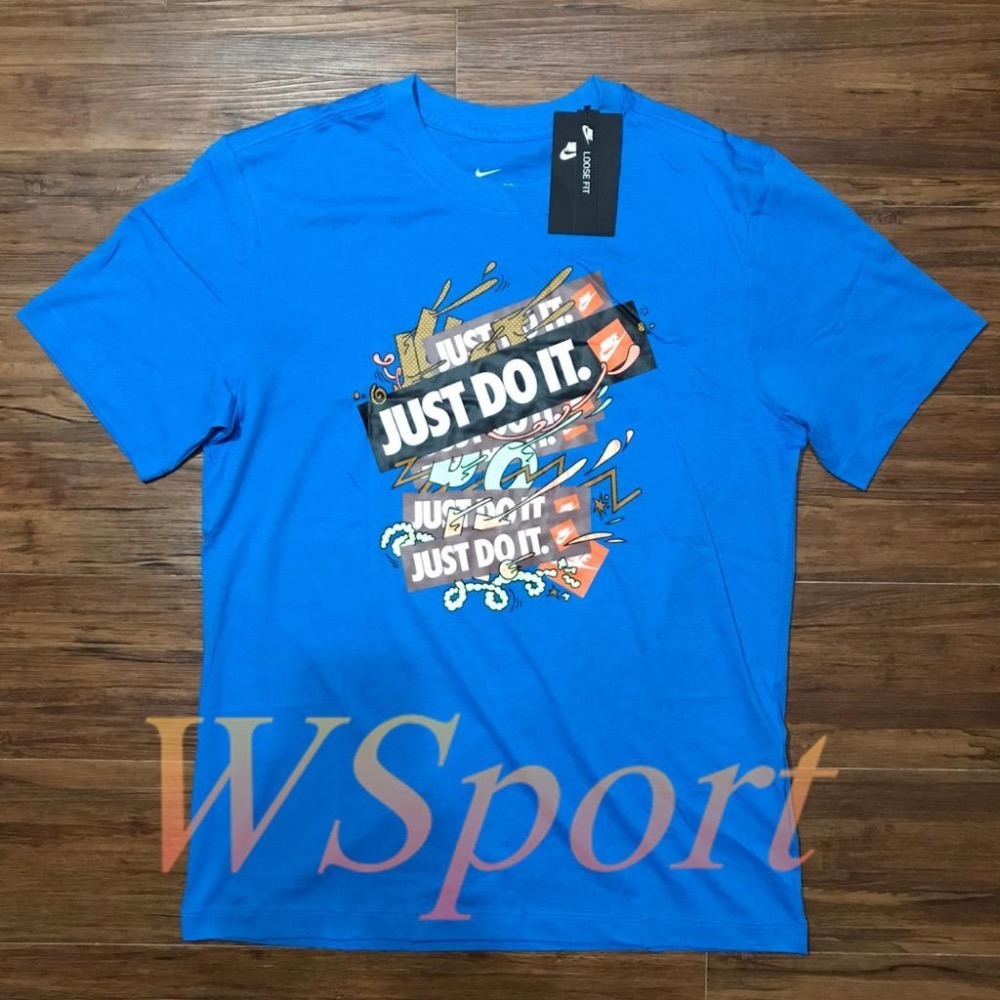 【WS】NIKE NSW TEE JDI 塗鴉 LOGO 運動 休閒 短袖 短T 白 DD1263-100 藍 435-細節圖9