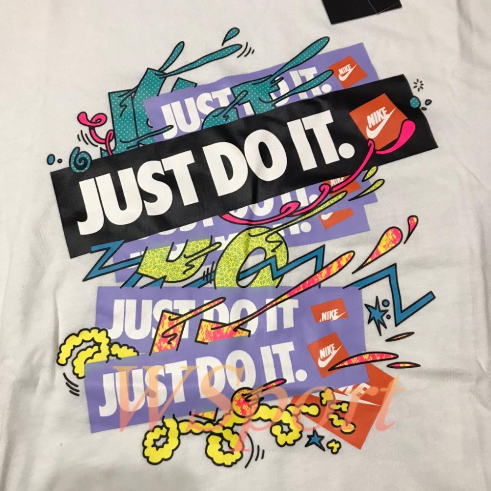 【WS】NIKE NSW TEE JDI 塗鴉 LOGO 運動 休閒 短袖 短T 白 DD1263-100 藍 435-細節圖4