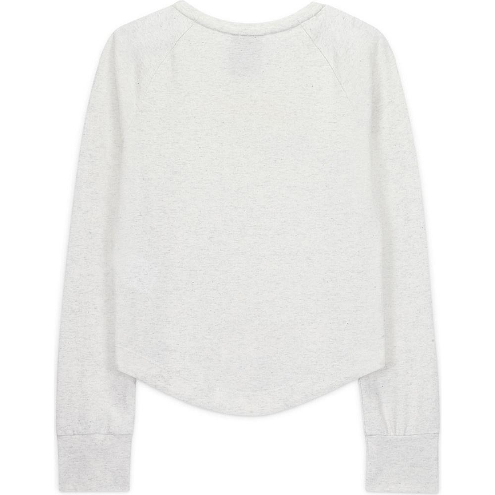 【WS】NIKE G NSW LS CREW 灰 運動 休閒 長袖 長T 女童 童裝 DA1125-051-細節圖5