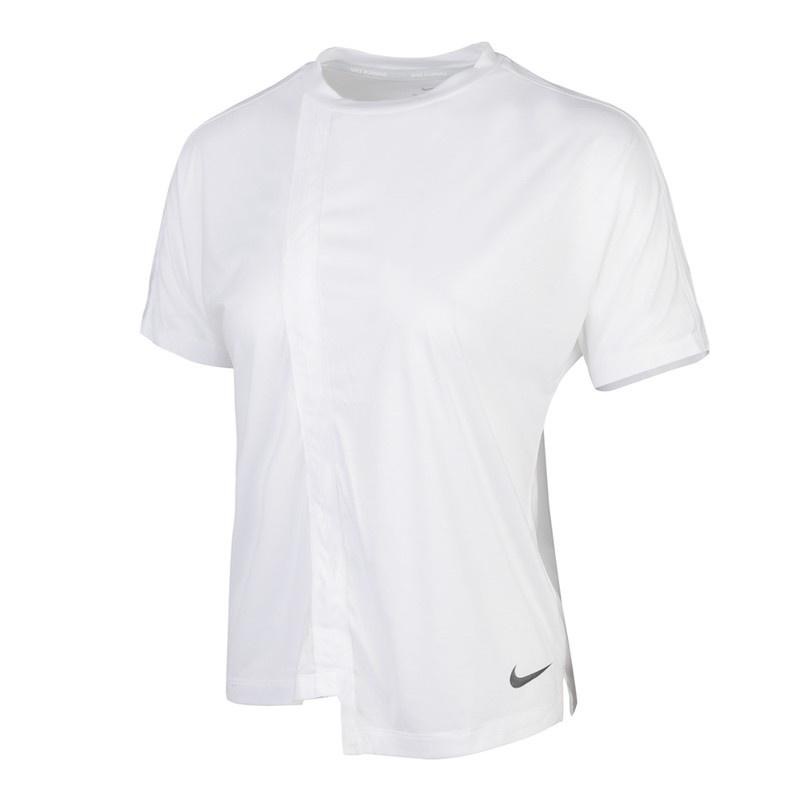 【WS】NIKE DRI-FIT 女款 短袖 跑步 健身 訓練 運動 舒適 不對稱 短袖 白色 BV3168-100-細節圖4