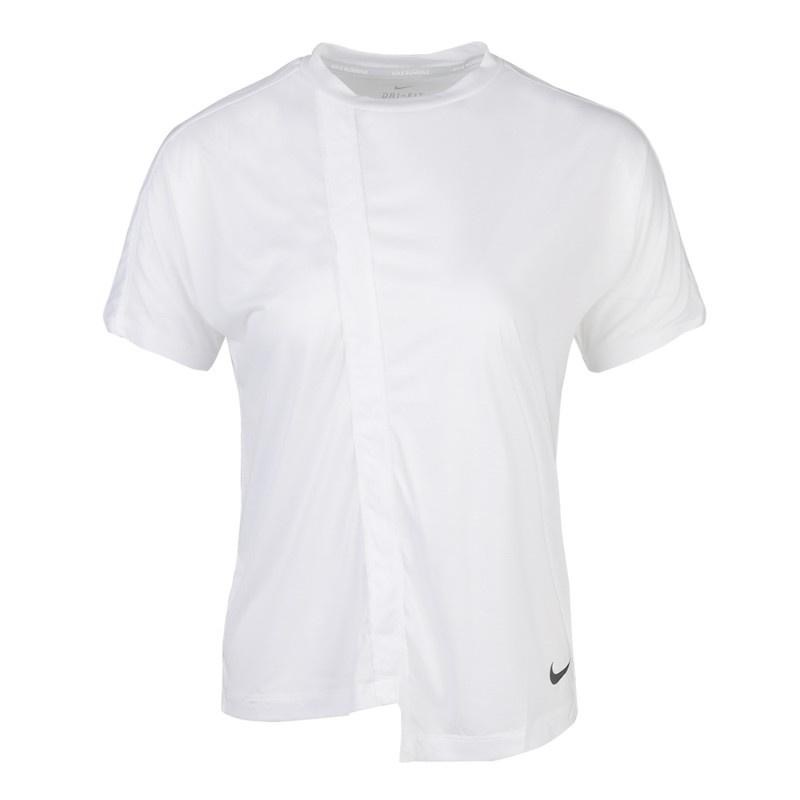 【WS】NIKE DRI-FIT 女款 短袖 跑步 健身 訓練 運動 舒適 不對稱 短袖 白色 BV3168-100-細節圖5