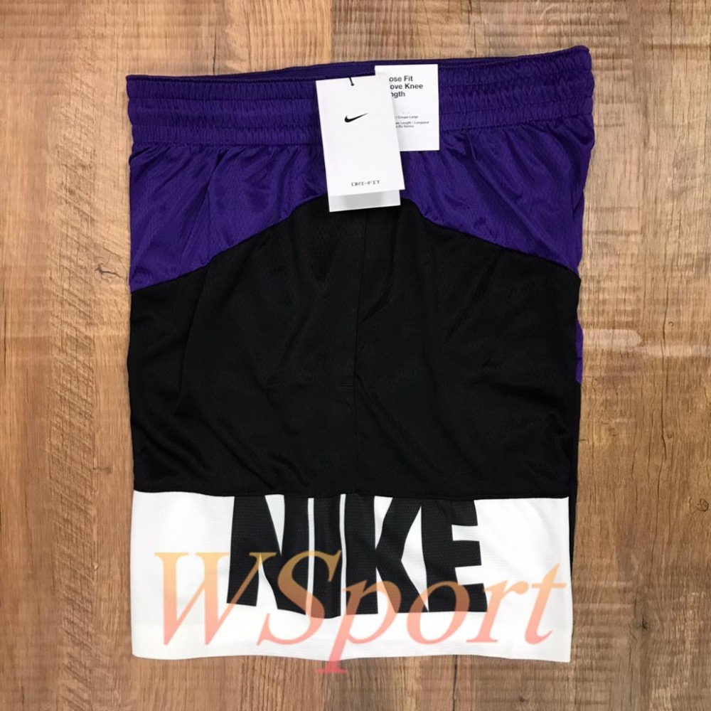 【WS】NIKE DF STARTING5 SHORT 黑紫 男款 運動 籃球 短褲 球褲 CV1913-547-細節圖6