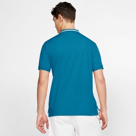 【WS】NIKE AS M NKCT DRY 男裝 藍 短袖 POLO 網球 費德勒 休閒 透氣 BV1195-425-細節圖2