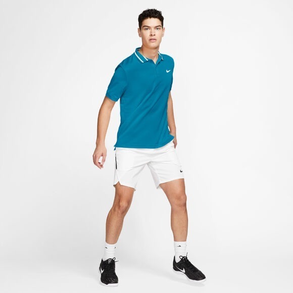 【WS】NIKE AS M NKCT DRY 男裝 藍 短袖 POLO 網球 費德勒 休閒 透氣 BV1195-425-細節圖3
