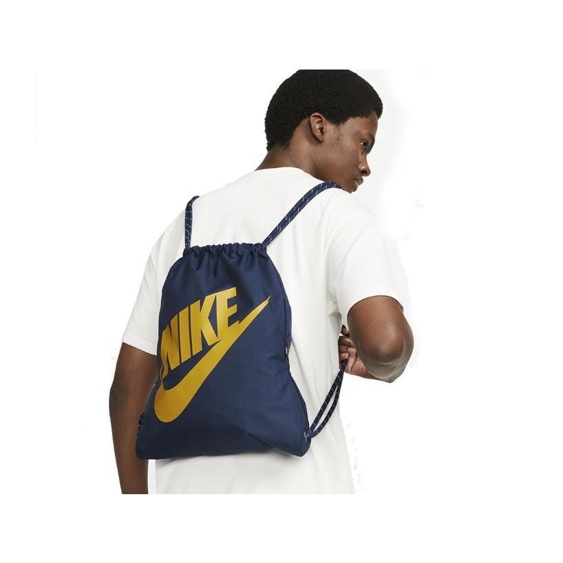 【WS】NIKE HERITAGE 運動 休閒 健身 後背包 束口袋 藍黃 DC4245-410 綠 325-細節圖2