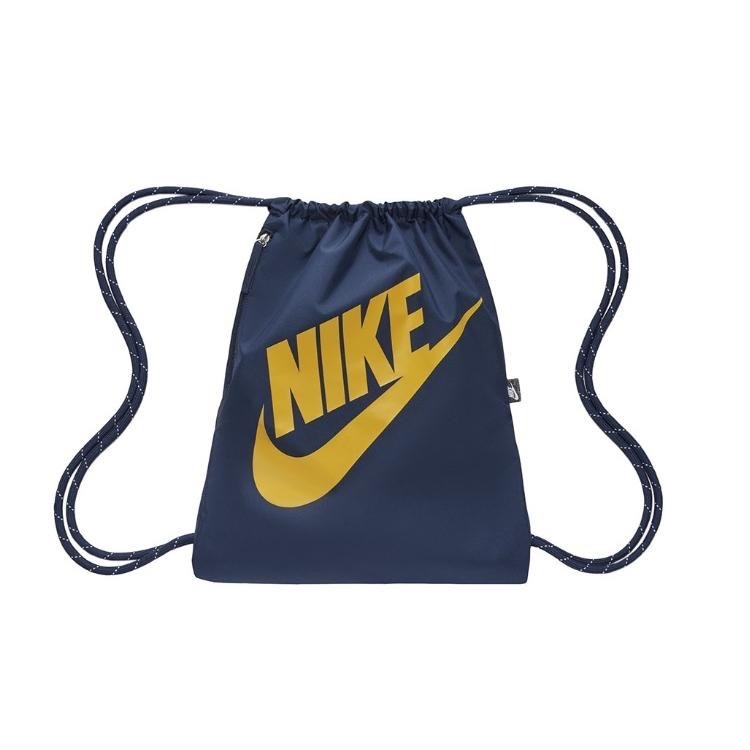 【WS】NIKE HERITAGE 運動 休閒 健身 後背包 束口袋 藍黃 DC4245-410 綠 325-細節圖3