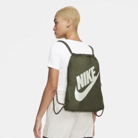 【WS】NIKE HERITAGE 運動 休閒 健身 後背包 束口袋 藍黃 DC4245-410 綠 325-細節圖5