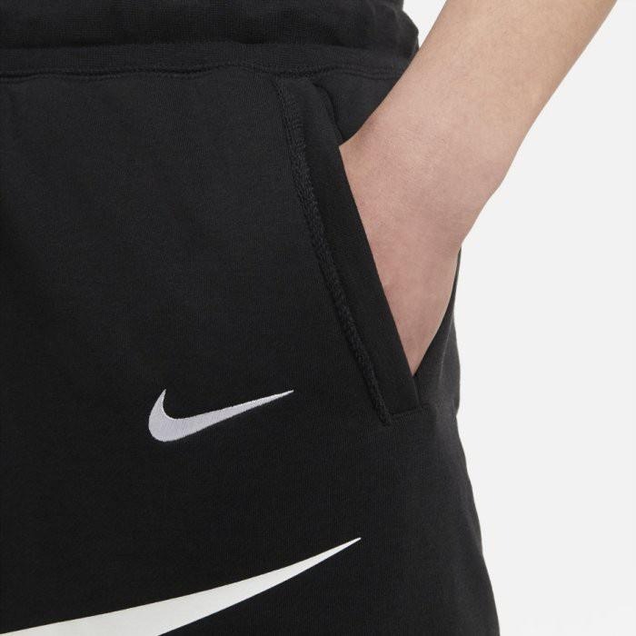 【WS】NIKE NSW SWOOSH 大勾 斷勾 小勾 口袋  黑色短褲 棉褲 不收邊 DJ5373-010-細節圖5