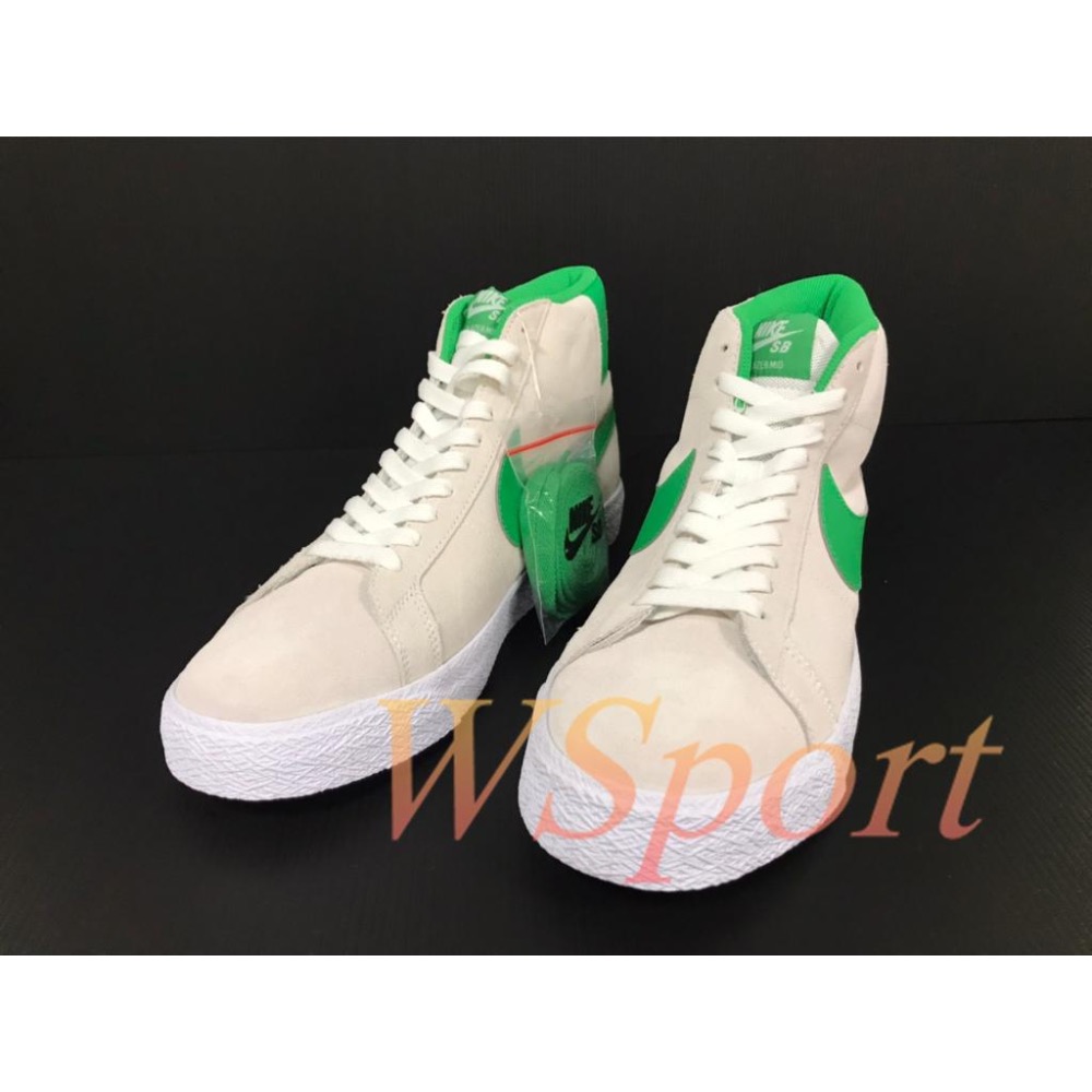 【WS】NIKE SB ZOOM BLAZER 男款 灰綠 運動 復古 休閒 滑板鞋 休閒鞋 864349-106-細節圖3