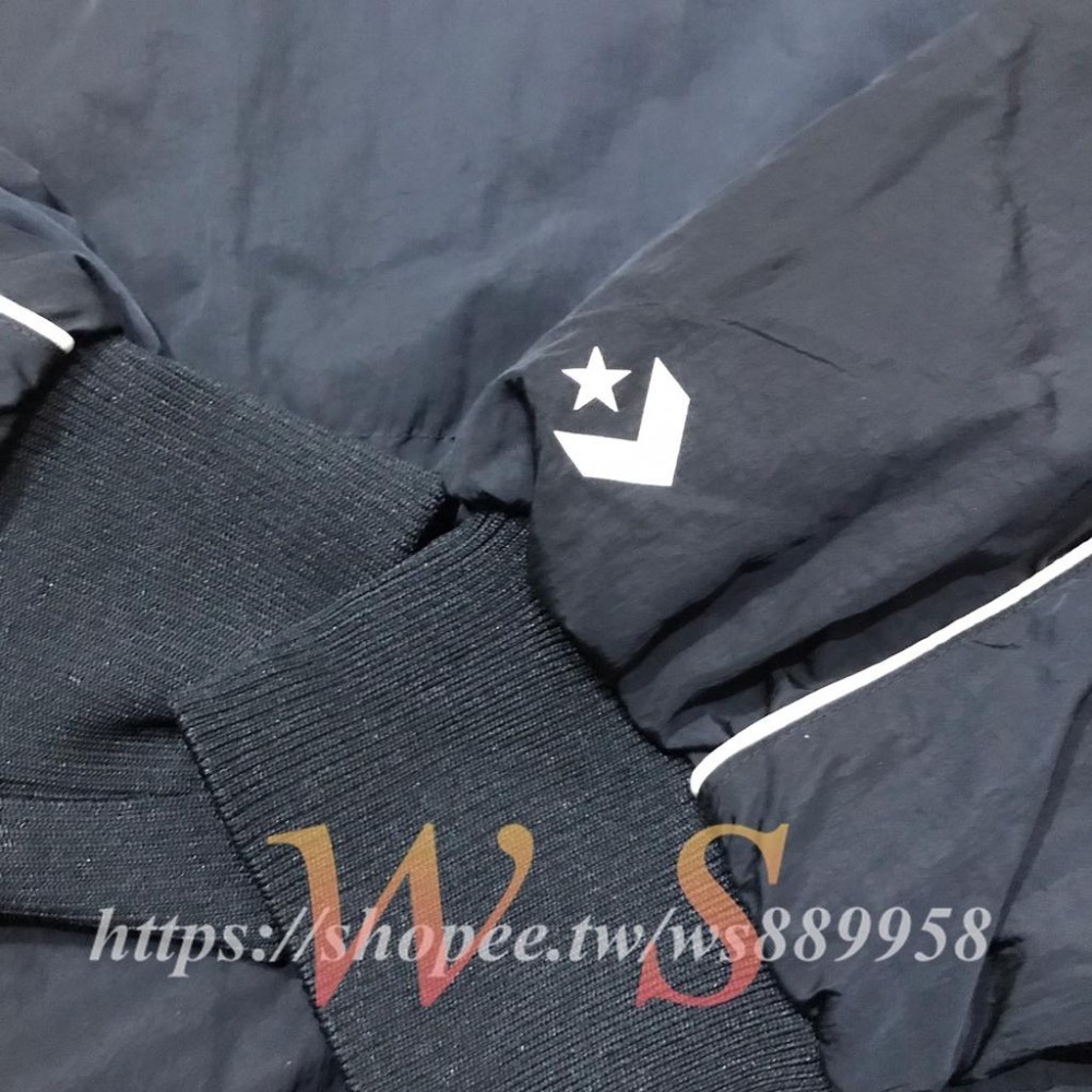 【WS】CONVERSE 女款 黑 保暖 工裝 羽絨服 運動 休閒 連帽外套 帽子可拆卸-細節圖6