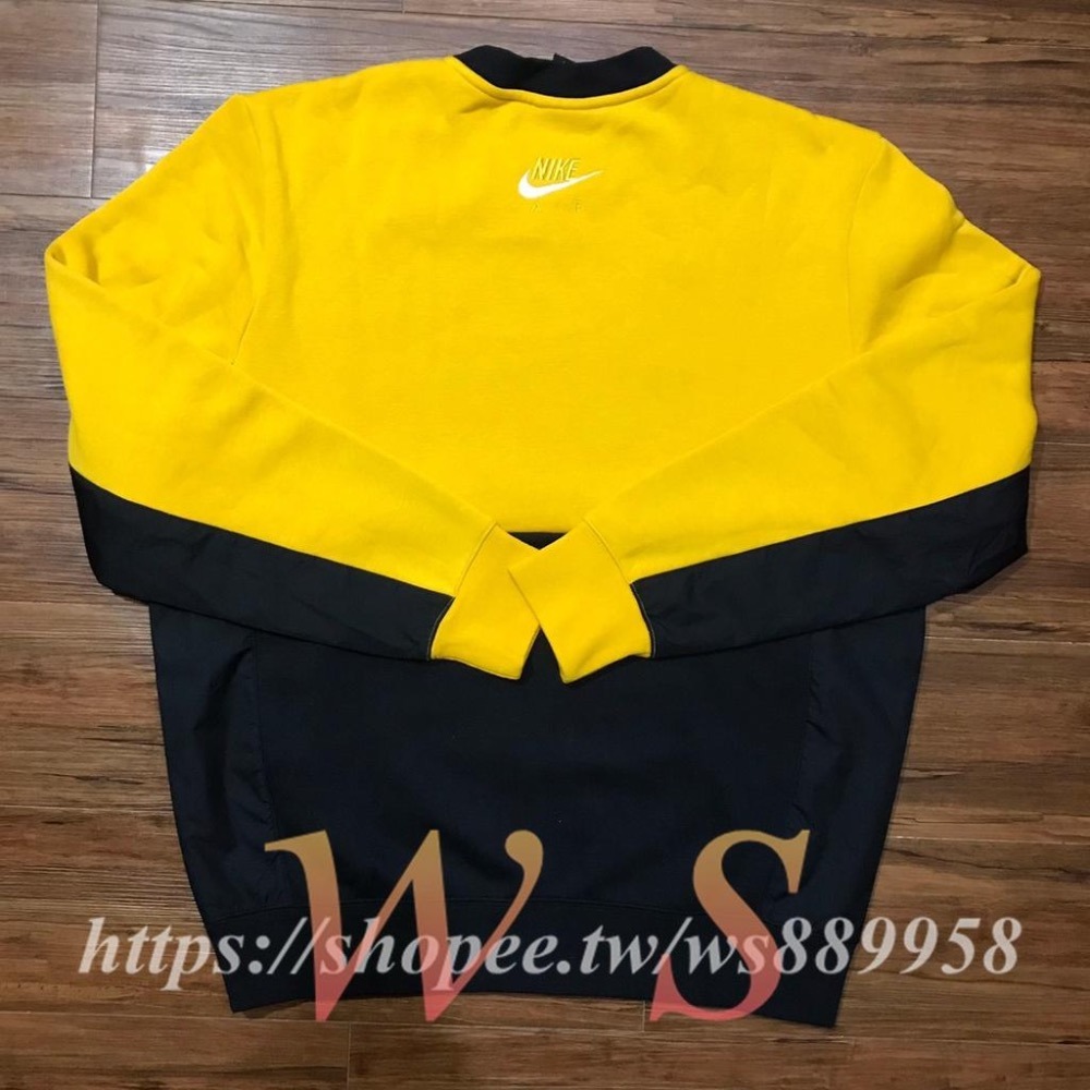 【WS】NIKE HOODIE AIR LS CREW 男款 拼接 復古 保暖 長袖T 大學T CU4137-743-細節圖2