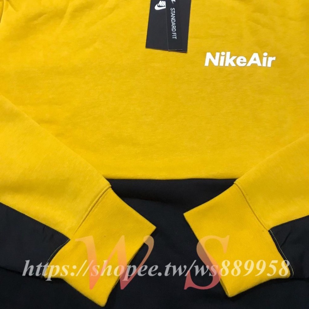 【WS】NIKE HOODIE AIR LS CREW 男款 拼接 復古 保暖 長袖T 大學T CU4137-743-細節圖4