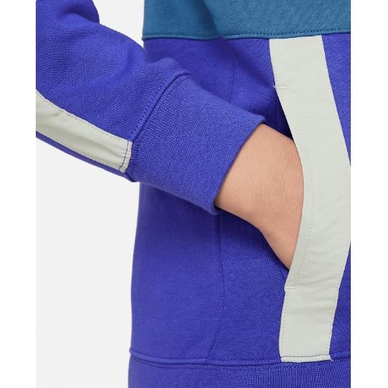【WS】NIKE G NSW 藍 童裝 拼接 保暖 運動 休閒 長袖 連帽 外套 DD7365-415-細節圖5