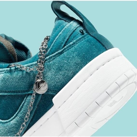 【WS】NIKE W DUNK LOW DISRUPT 藍色 鍊條 解構 增高 休閒鞋 女鞋 DO5219-010-細節圖8