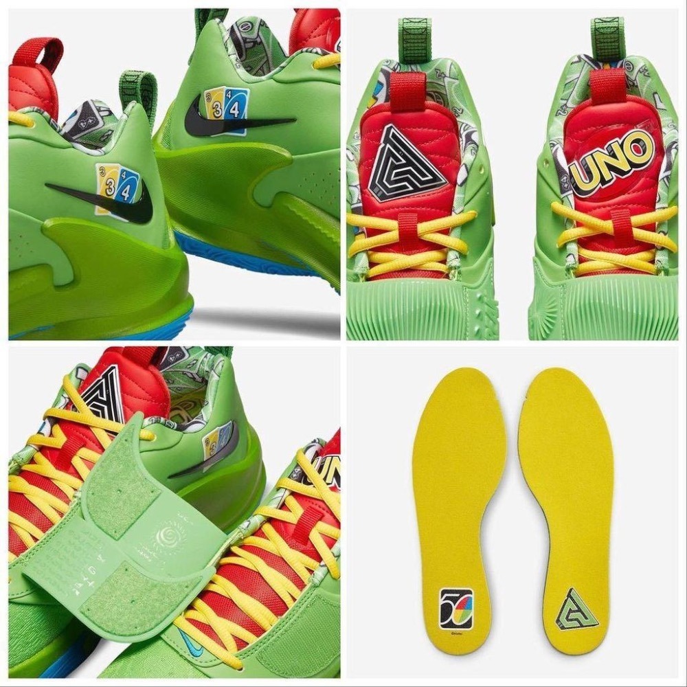 【WS】NIKE UNO X FREAK 3 NRG EP 字母哥 大尺寸 籃球鞋 綠DC9363-300-細節圖5