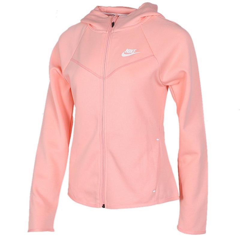 NIKE ESSNTL HOODIE FZ FLC 女款 休閒 保暖 棉質 粉白 連帽 外套 BV3456-697-細節圖5