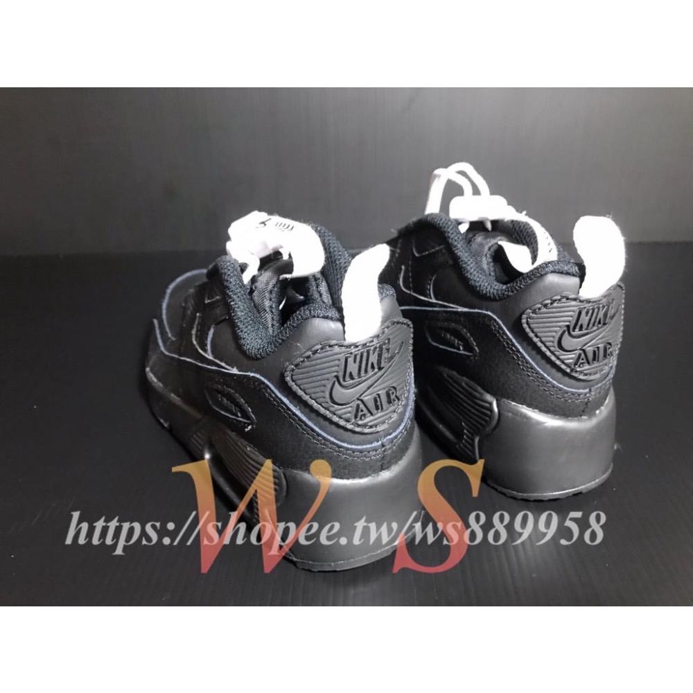【WS】NIKE AIR MAX 90 (PS) 童鞋 小童 黑 運動 休閒 氣墊 布鞋 休閒鞋 CV0064-001-細節圖4