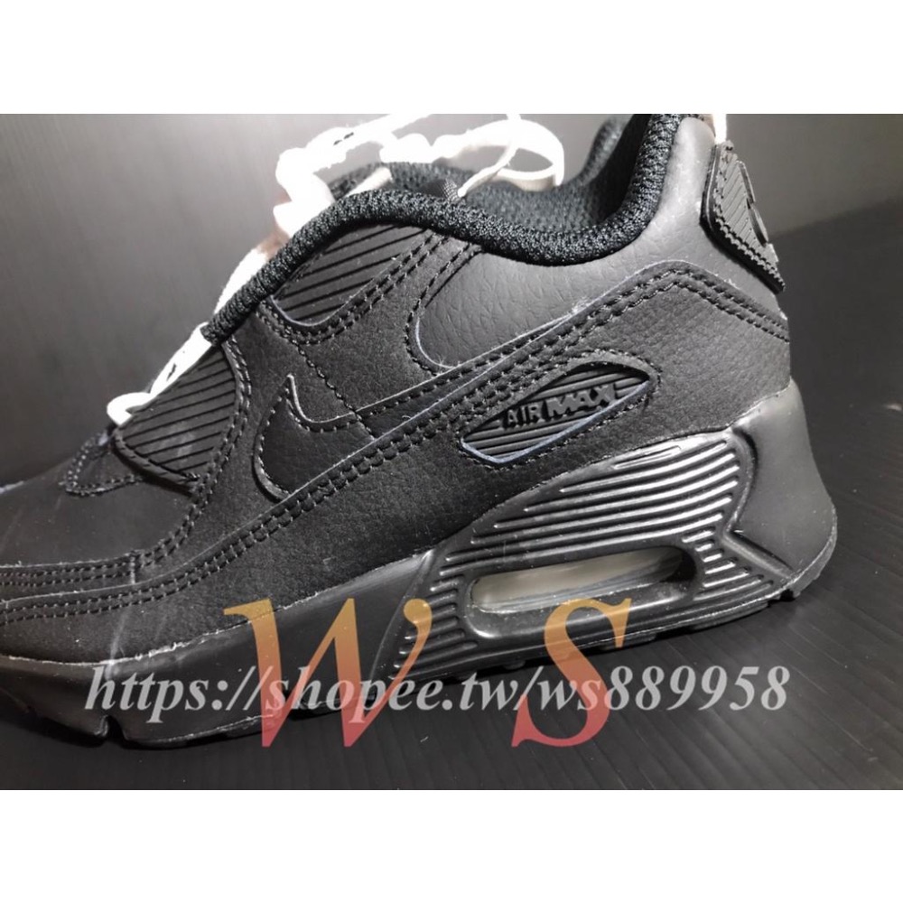 【WS】NIKE AIR MAX 90 (PS) 童鞋 小童 黑 運動 休閒 氣墊 布鞋 休閒鞋 CV0064-001-細節圖5