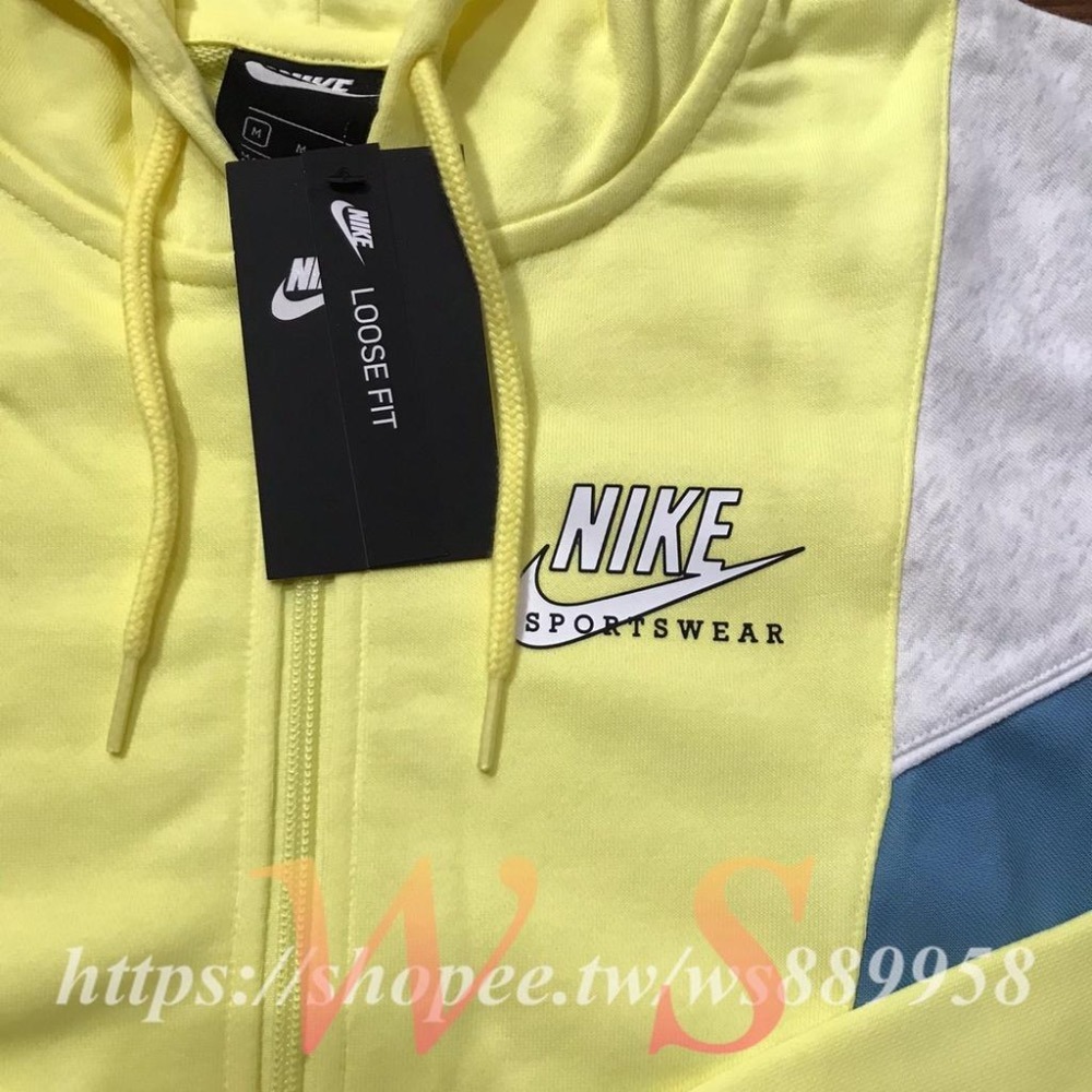 【WS】NIKE HERITAGE FZ FLC 女款 休閒 短版 無刷毛 拼接 連帽外套 帽T CZ8601-712-細節圖3