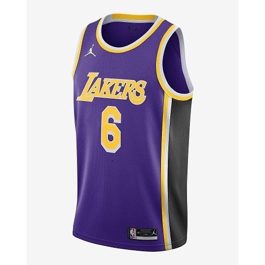 【WS】NIKE NBA LAKERS 湖人 LEBRON JAMES 小皇帝 球迷版球衣 紫 CV9481-513-細節圖4
