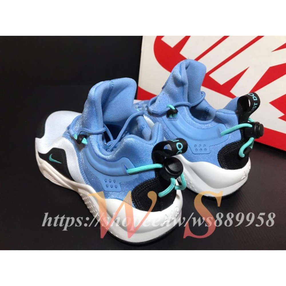 【WS】NIKE AIR HUARACHE CITY 女款 天空藍 襪套 武士鞋 運動 休閒鞋 AO3172-402-細節圖3