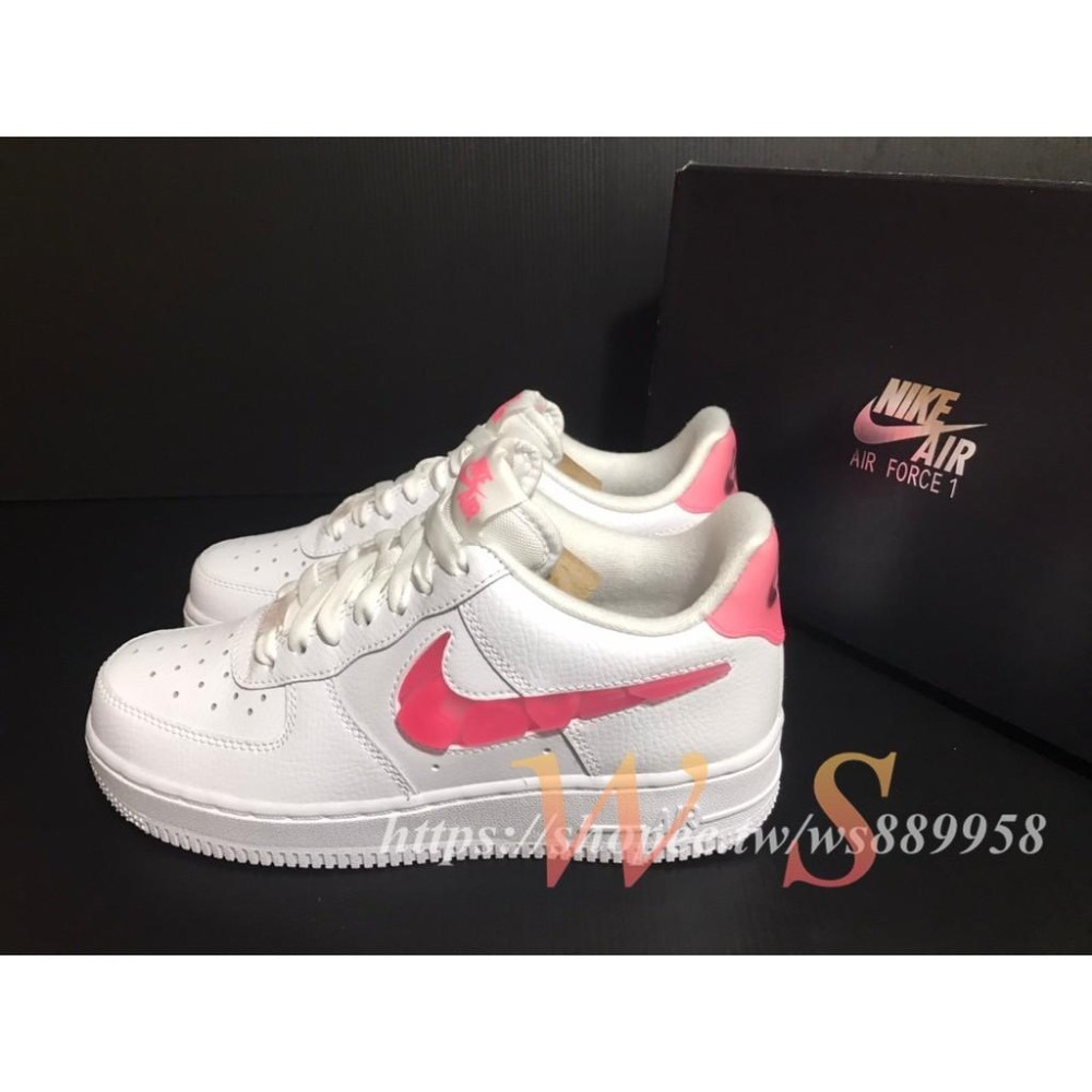 【WS】NIKE AIR FORCE 1 07 SE LOVE 女款 白粉 AF1 情人節限定 CV8482-100-細節圖2