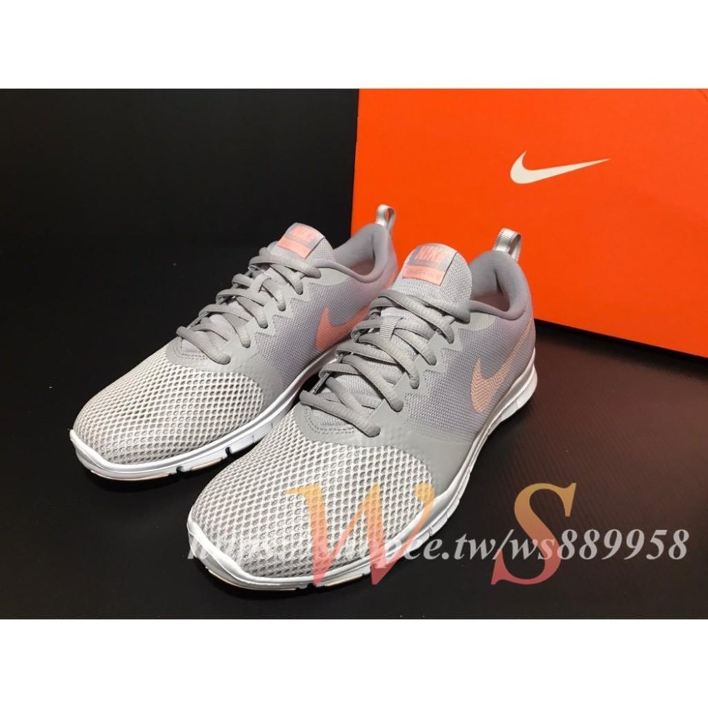 【WS】NIKE FLEX ESSENTIAL TRAINING 女鞋 訓練鞋 跑步 健身 灰粉 924344-009-細節圖2