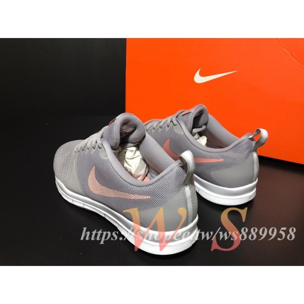 【WS】NIKE FLEX ESSENTIAL TRAINING 女鞋 訓練鞋 跑步 健身 灰粉 924344-009-細節圖3