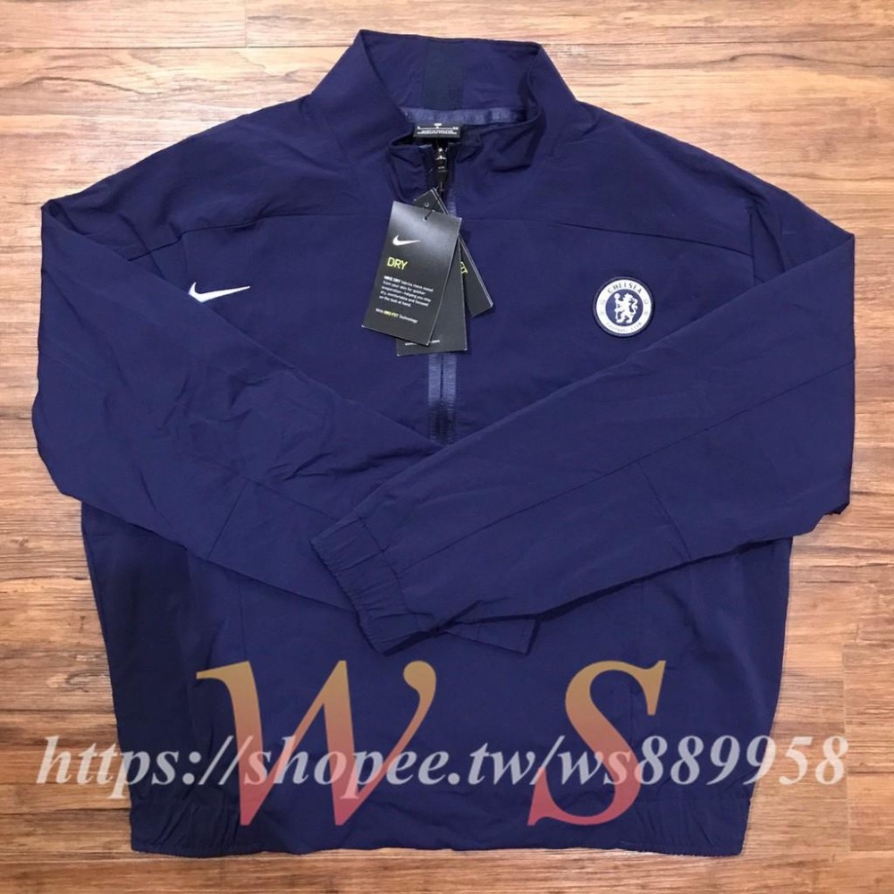 【WS】NIKE FC CHELSEA 主場藍 女款 英超 切爾西 足球外套 半開襟外套 CI9241-498-細節圖3