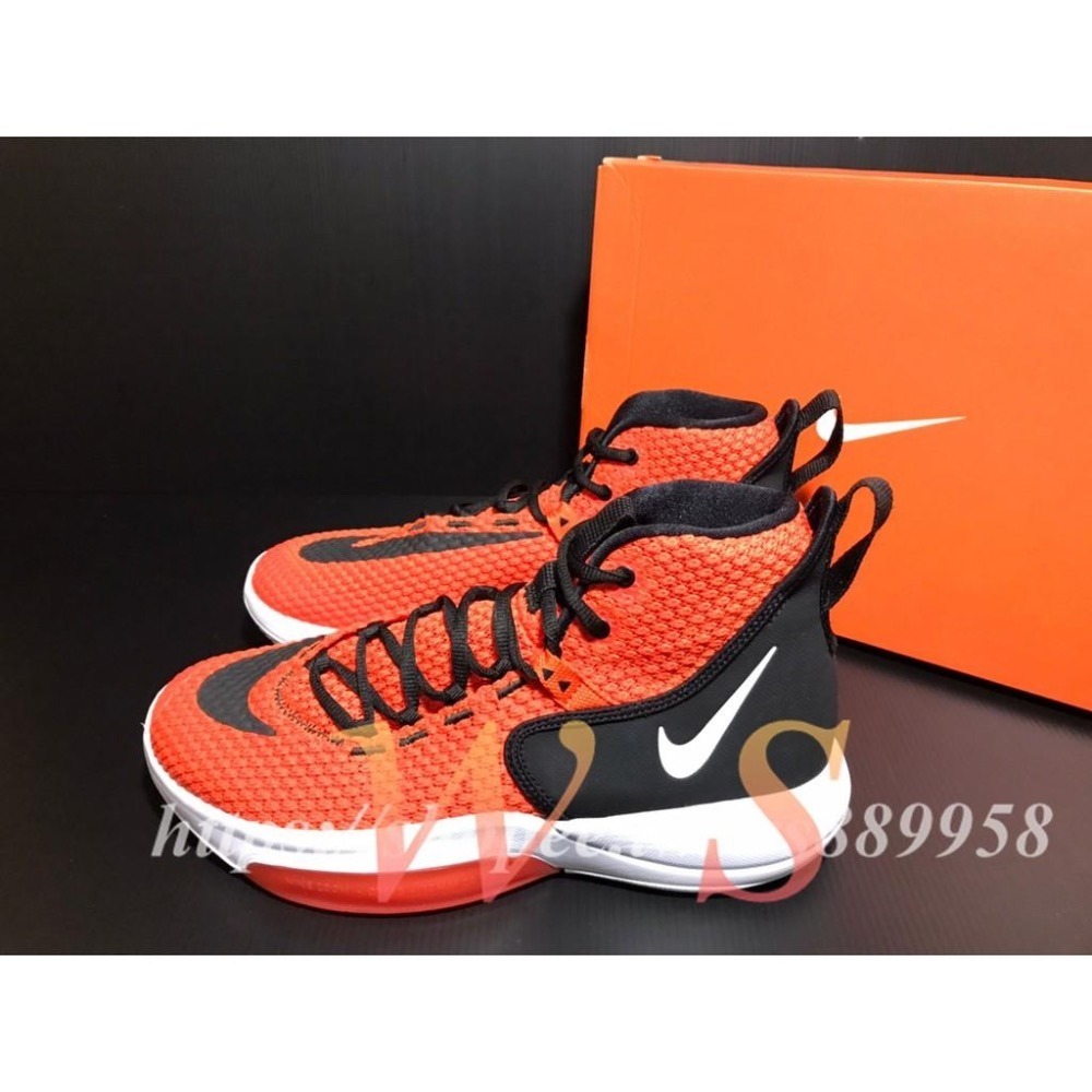 【WS】NIKE ZOOM RIZE TB 黑橘  氣墊 高筒 籃球鞋 BQ5468-800-細節圖2