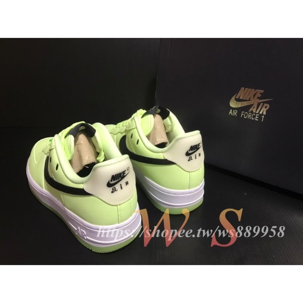 【WS】NIKE AIR FORCE1 HAVE A NIKE DAY 笑臉 夜光 女 綠CT3228-701 白100-細節圖3