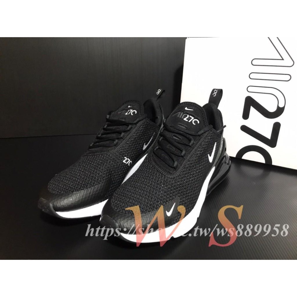 【WS】NIKE AIR MAX 270 黑白 熊貓 大氣墊 網布 慢跑鞋 休閒鞋 男鞋 AQ9164-004-細節圖2