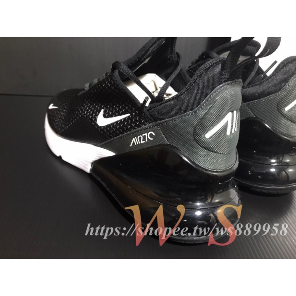 【WS】NIKE AIR MAX 270 黑白 熊貓 大氣墊 網布 慢跑鞋 休閒鞋 男鞋 AQ9164-004-細節圖4