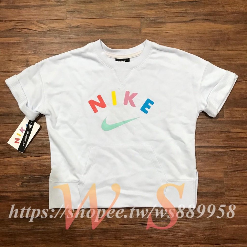 【WS】NIKE G NSW CREW FLC FB 女童 字母 休閒 短袖 短T CK2775-085-細節圖6