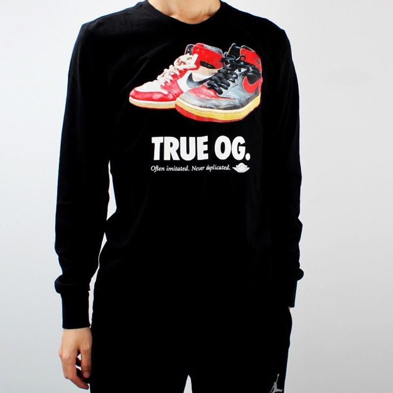 【WS】NIKE JORDAN True OG 喬丹 飛人 一代 長袖 長T 大學T 807470-010-細節圖2