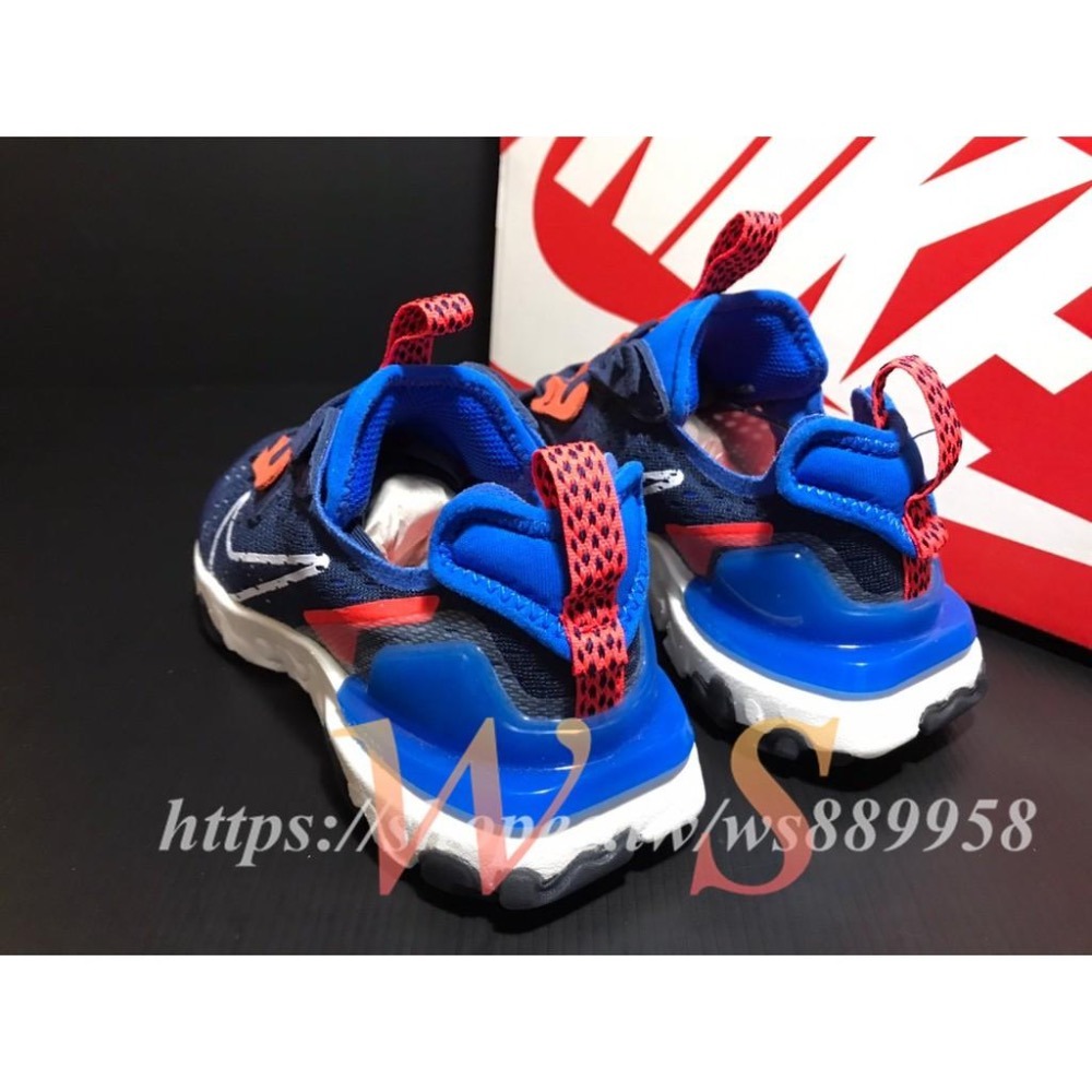 【WS】NIKE React Vision 童鞋 藍 運動 透氣 緩震 休閒鞋 布鞋 慢跑鞋 CD6888-400-細節圖3