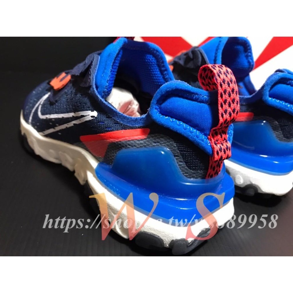 【WS】NIKE React Vision 童鞋 藍 運動 透氣 緩震 休閒鞋 布鞋 慢跑鞋 CD6888-400-細節圖4