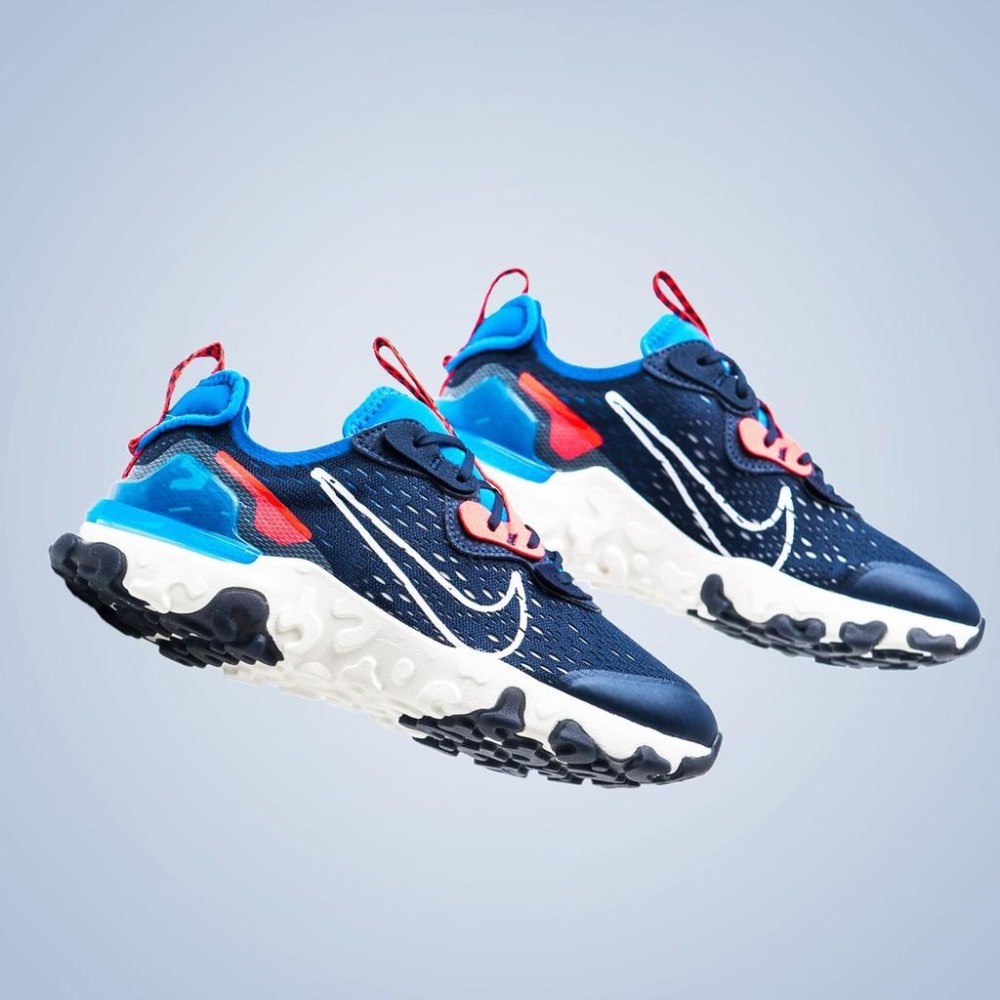 【WS】NIKE React Vision 童鞋 藍 運動 透氣 緩震 休閒鞋 布鞋 慢跑鞋 CD6888-400-細節圖5