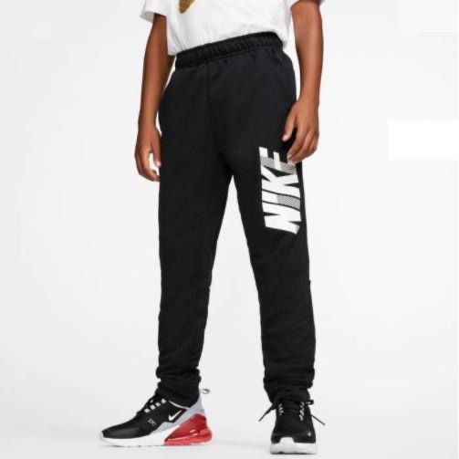 【WS】NIKE BOYS DRI FIT PANTS 童褲 黑白 保暖 棉褲 縮口褲 BV3915-011-細節圖2