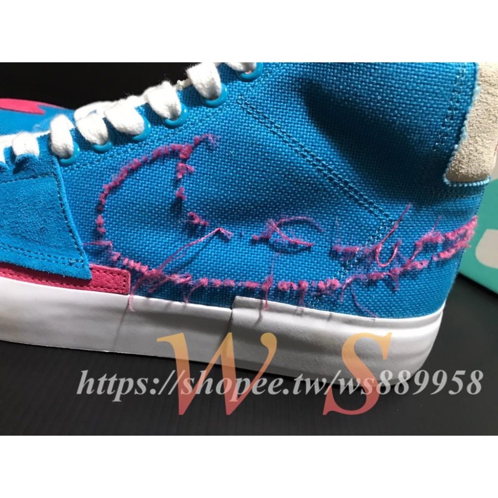 【WS】NIKE SB BLAZER MID EDGE 滑板 帆布 復古 拼接 解構 拆解 男 CI3833-400-細節圖6