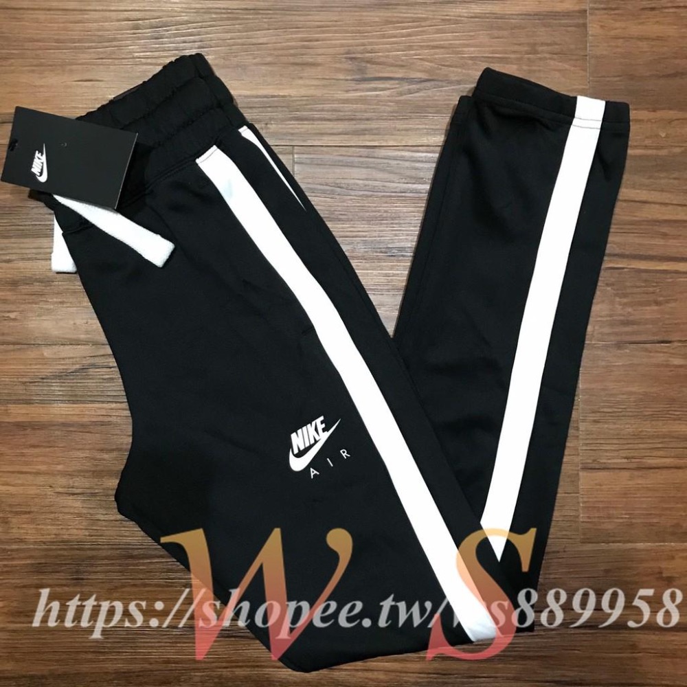 【WS】NIKE NSW BOYS AIR TRACK SUIT Fleece 黑白 百搭 棉褲 BV3603-010-細節圖5