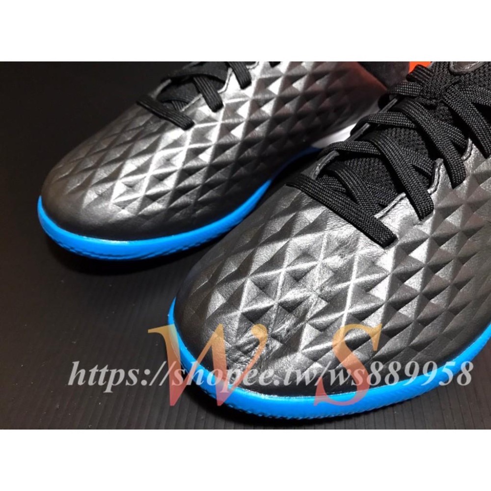 【WS】NIKE Tiempo Legend 8 Academy Ic 黑藍 童鞋 運動 足球鞋 AT5735-004-細節圖2
