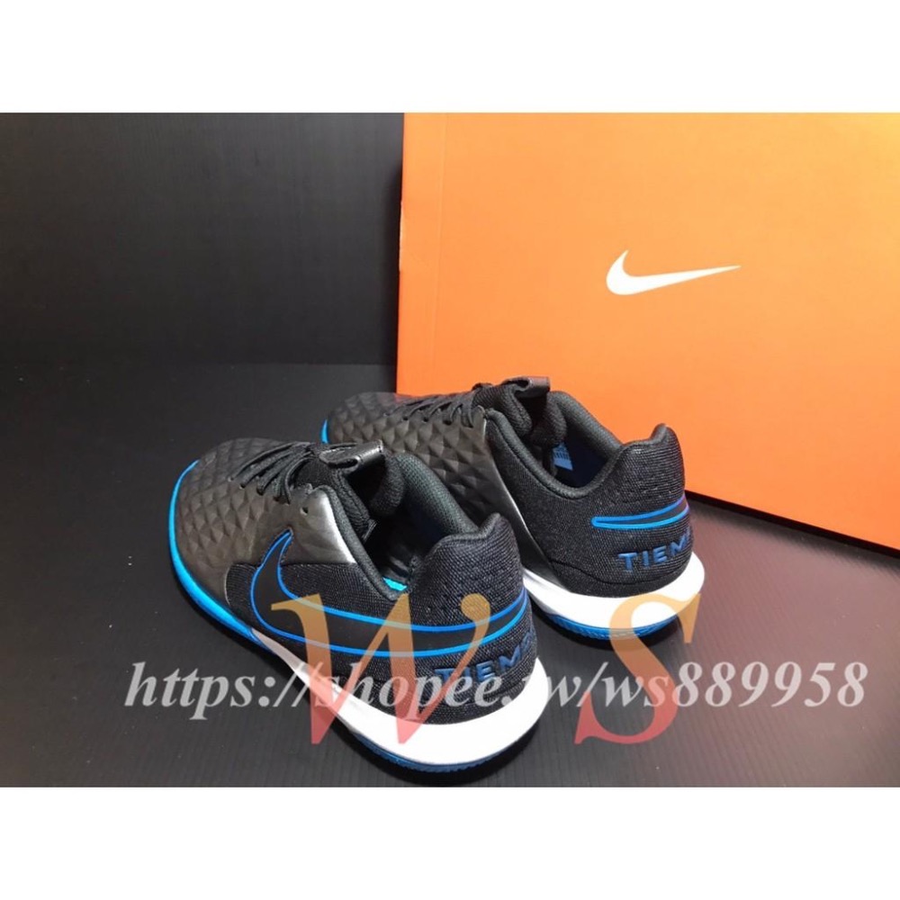 【WS】NIKE Tiempo Legend 8 Academy Ic 黑藍 童鞋 運動 足球鞋 AT5735-004-細節圖4