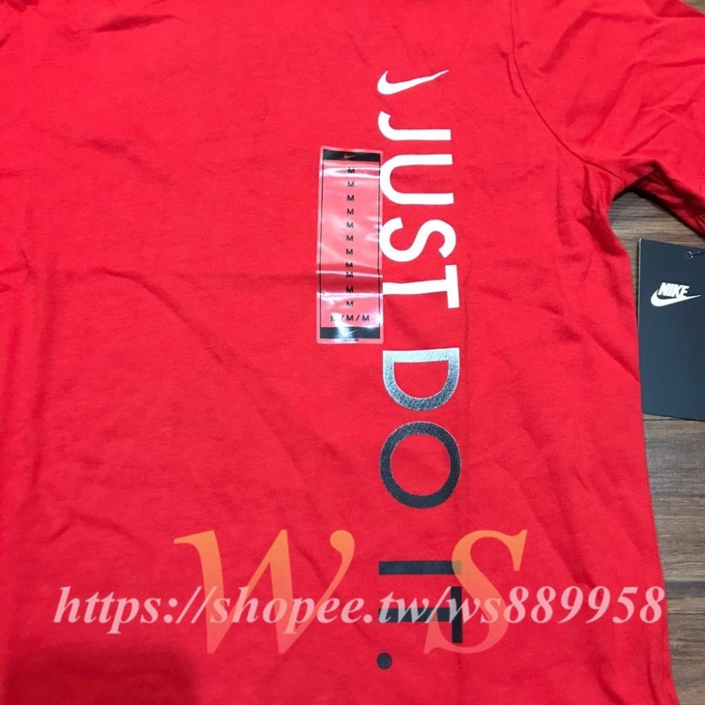 【WS】NIKE U NSW JDI TEE 紅 童裝 LOGO T 休閒T 短袖 CU4571-657-細節圖6