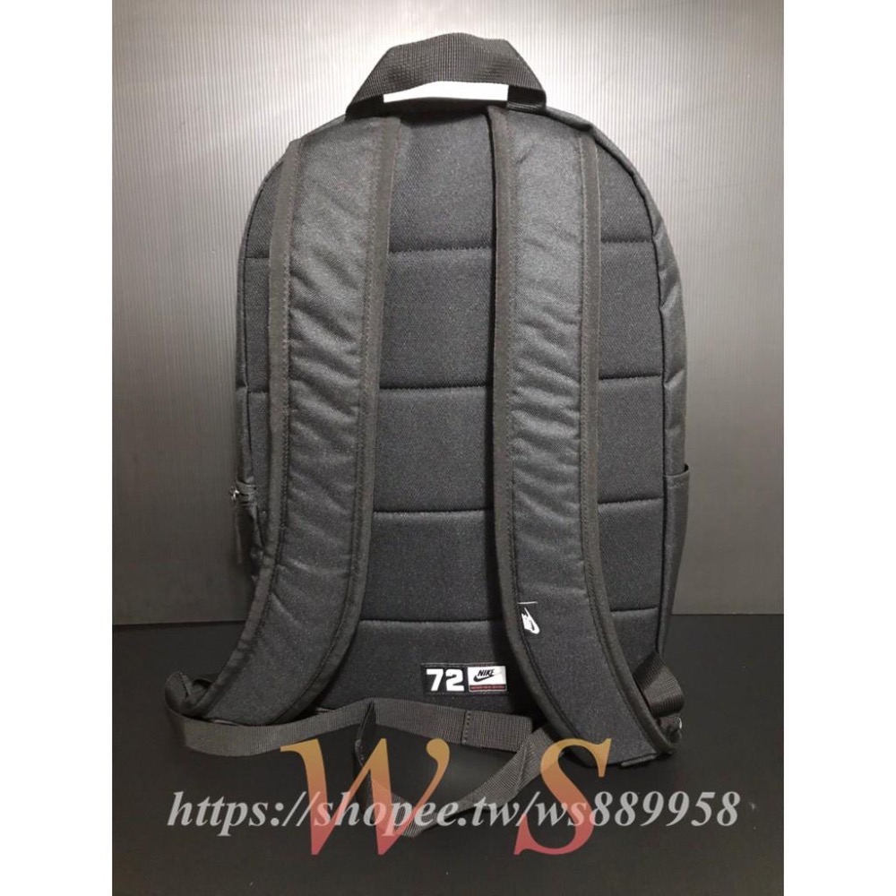 【WS】NIKE HERITAGE BACKPACK 後背包 黑色 格紋 拉鍊 夾層 運動 休閒 BA5880-010-細節圖3