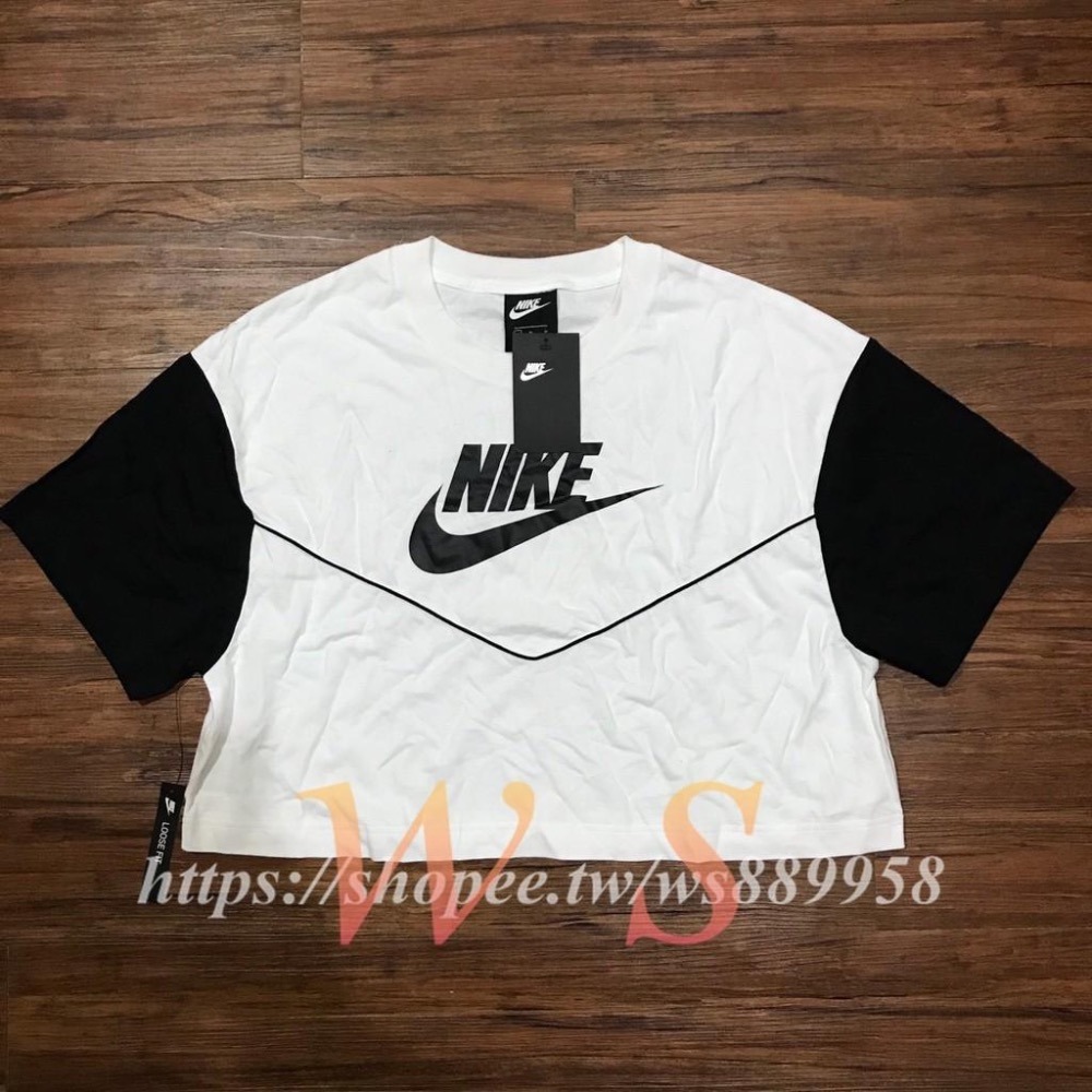 【WS】 NIKE AS W NSW SWOOSH 女款 白黑 運動短袖 休閒 短T LOGO T CJ2315-100-細節圖4