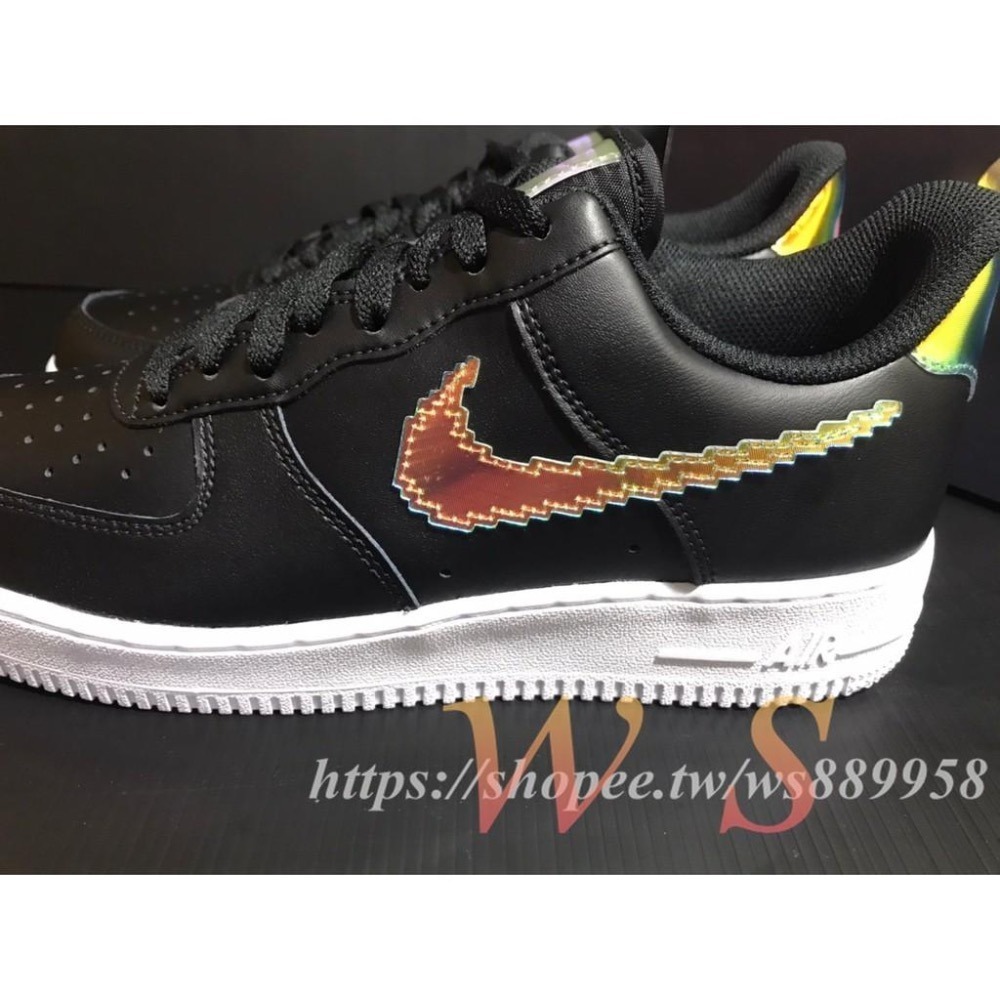 【WS】NIKE AIR FORCE 1 07 LV8 AF1 雷射 黑白 像素 復古 休閒鞋 CV1699-002-細節圖3
